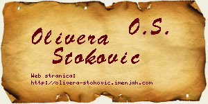 Olivera Stoković vizit kartica